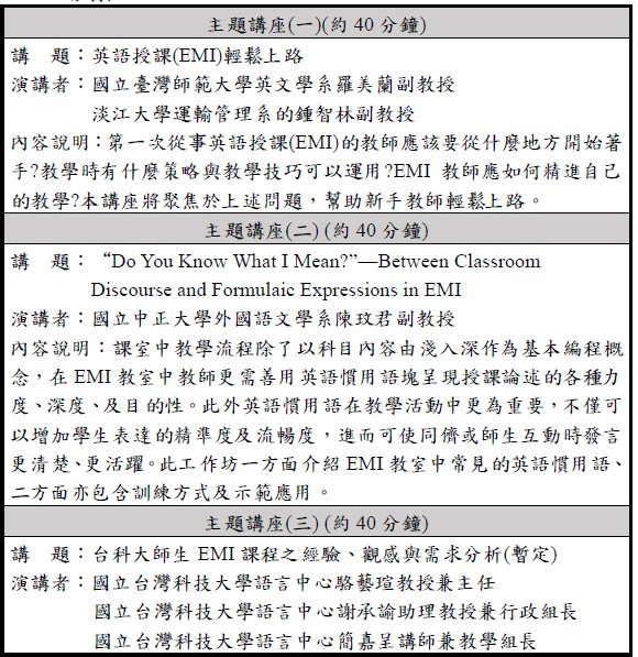 活動議程